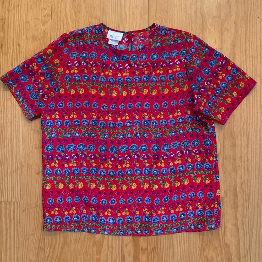 Unique Retro Flower Blouse